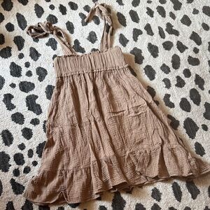 Casual Brown Kids Dress